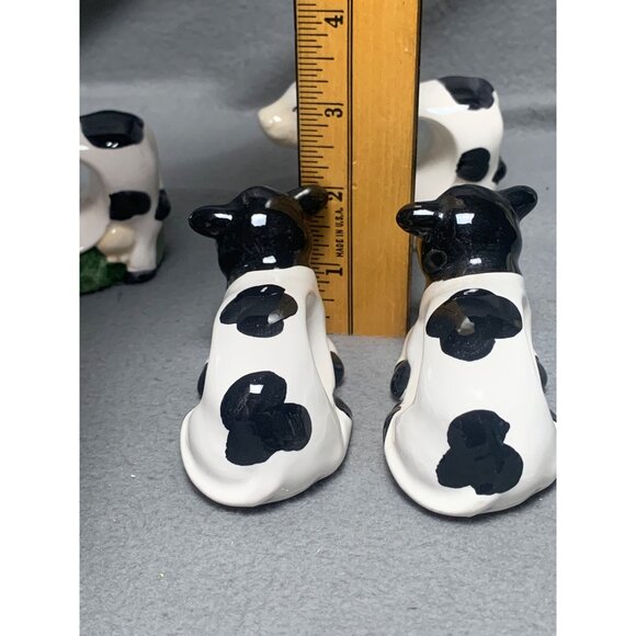Cow Napkin Holder Ring Set of 4 Ceramic Vintage Farmhouse Decor - Picture 8 of 16